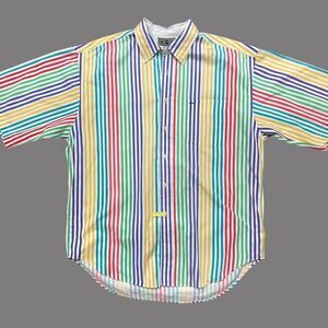Deep River Vintage 90s Multicolored Button Front Shirt Cotton Men's Size XL